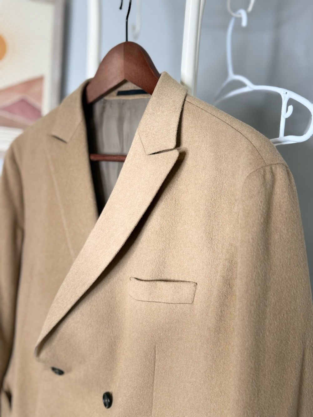 Z Zegna Camel/Taupe Wool-Blend Coat - Picture 5 of 9